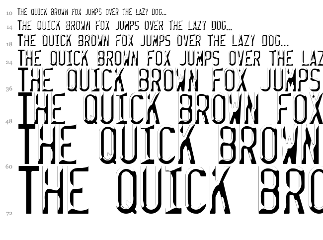 License Plate USA font waterfall